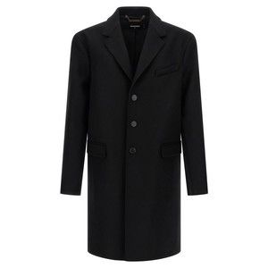 Dsquared2 Single-Breasted Midi Coat With Monogram Lining - NWT